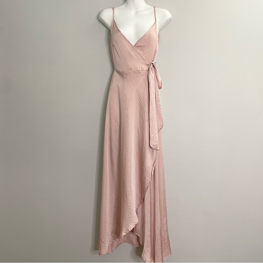 Band Of Gypsies Faux Wrap Maxi Dress Blush Size XS NWT